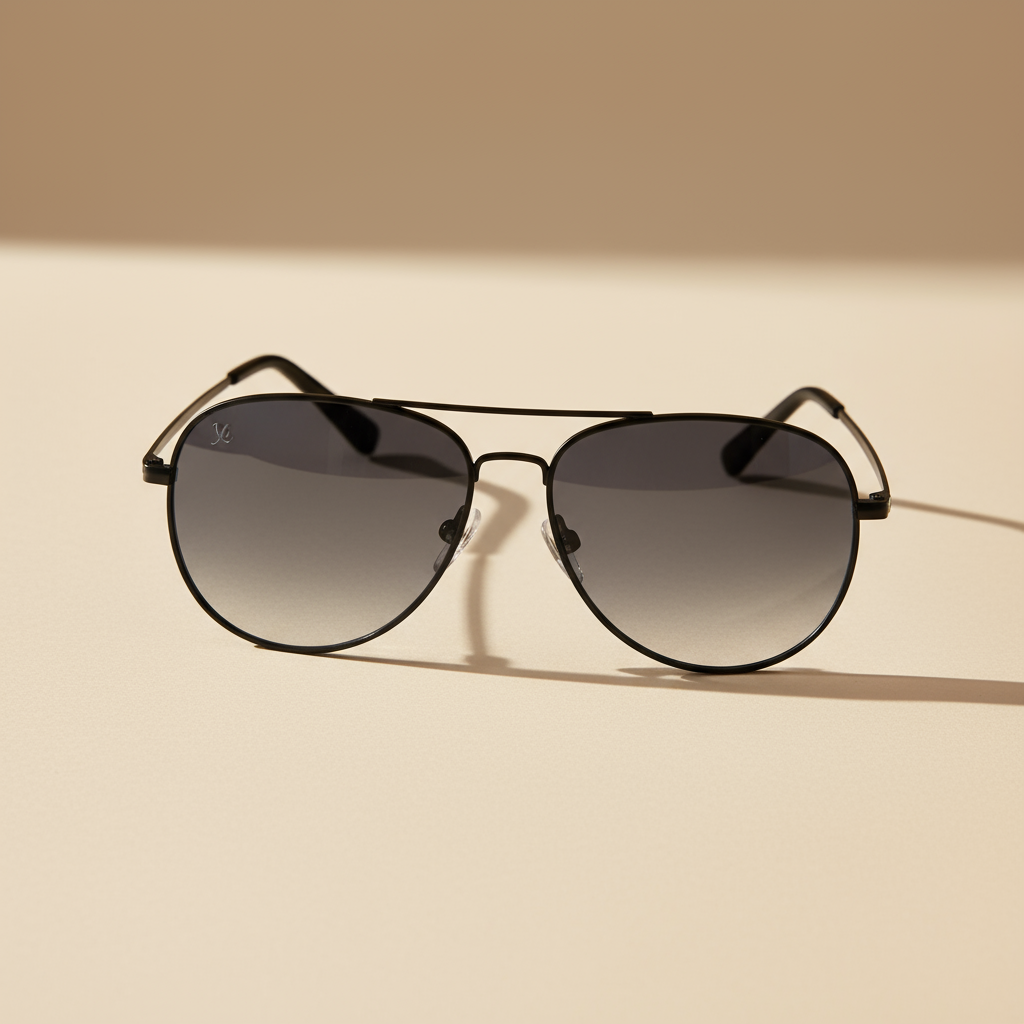 Black Aviator Sunglasses