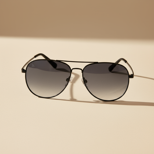 Black Aviator Sunglasses