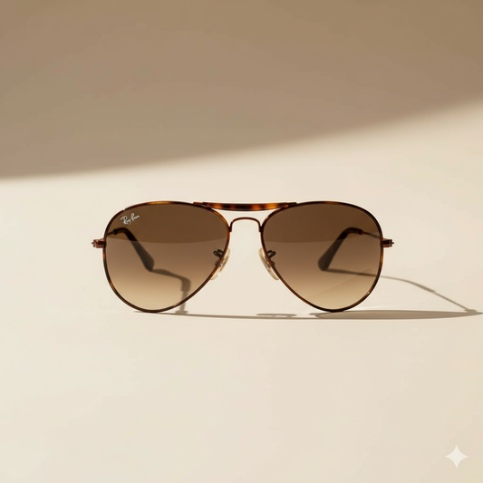 Tortoiseshell Aviator Sunglasses